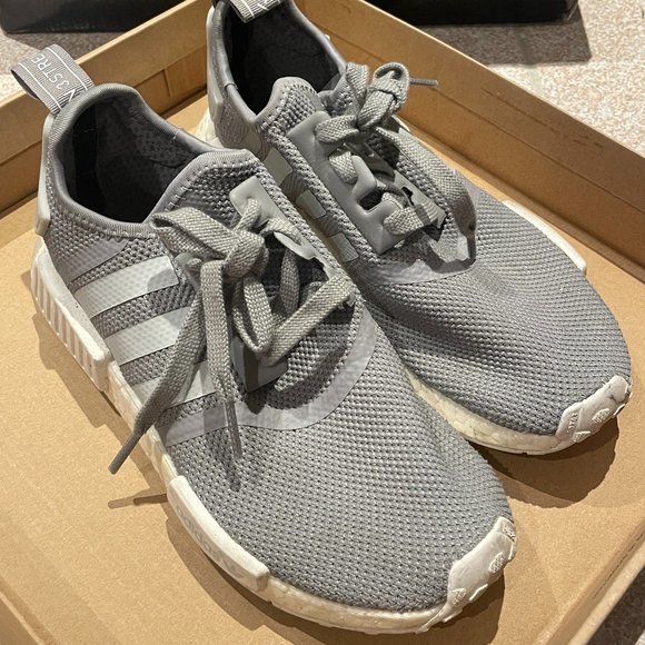 adidas NMD R1 Grey White - Men size 4, Women 5.5 - Picture 2 of 6